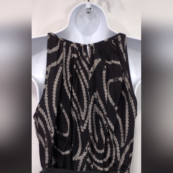 Vintage Banana Republic 100% Silk Artsy Dress Womens 4 Black Retro 90s Y2K - Picture 6 of 8